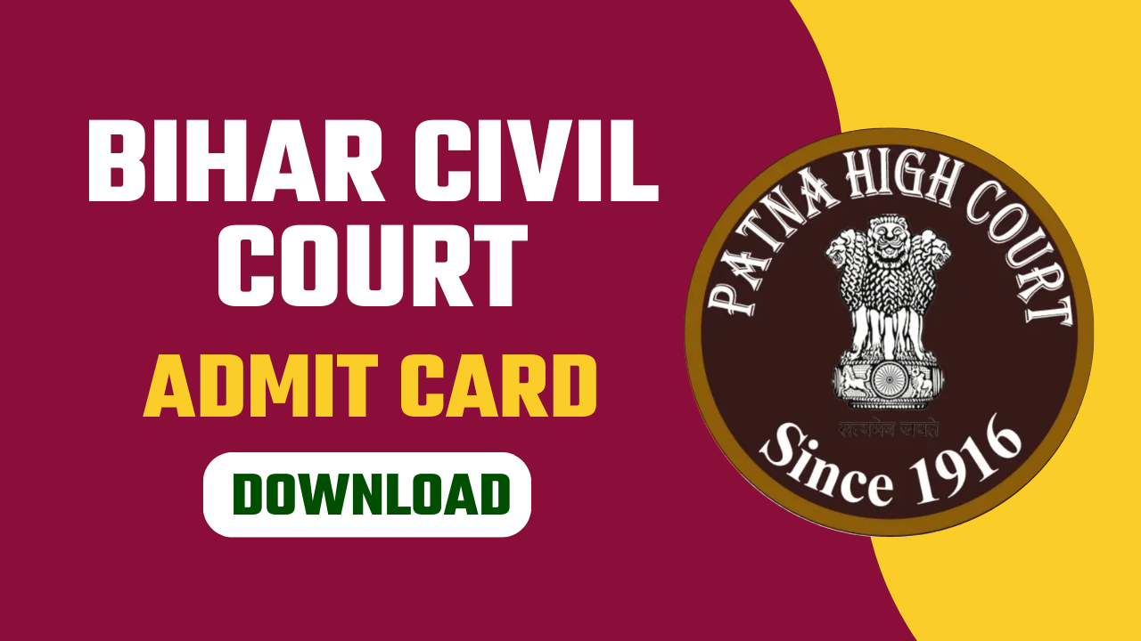 Bihar Patna Civil Court Admit Card 2024