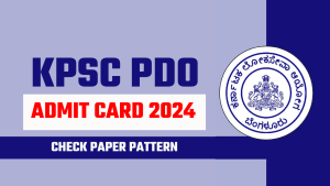 KPSC PDO Admit Card