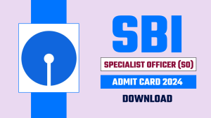 SBI SO Call Letter 2024 online